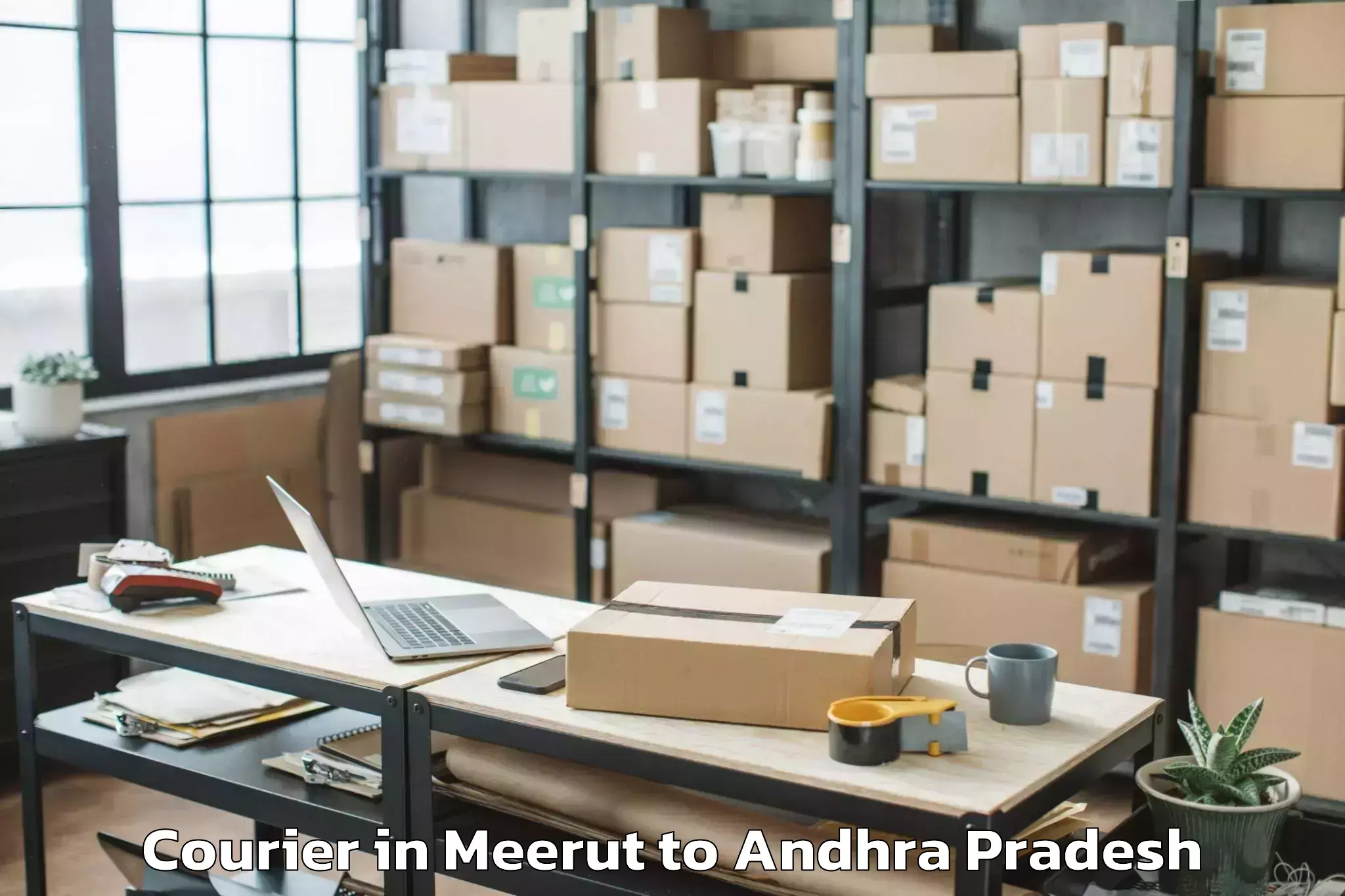 Easy Meerut to Makavarapalem Courier Booking